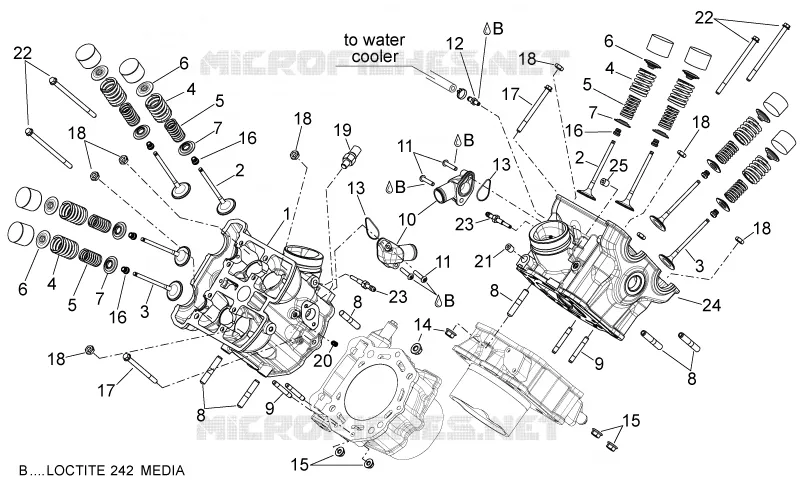 Cylinder head - valves Aprilia APRILIA-MOTORCYCLES 750 SHIVER 2010  Shiver