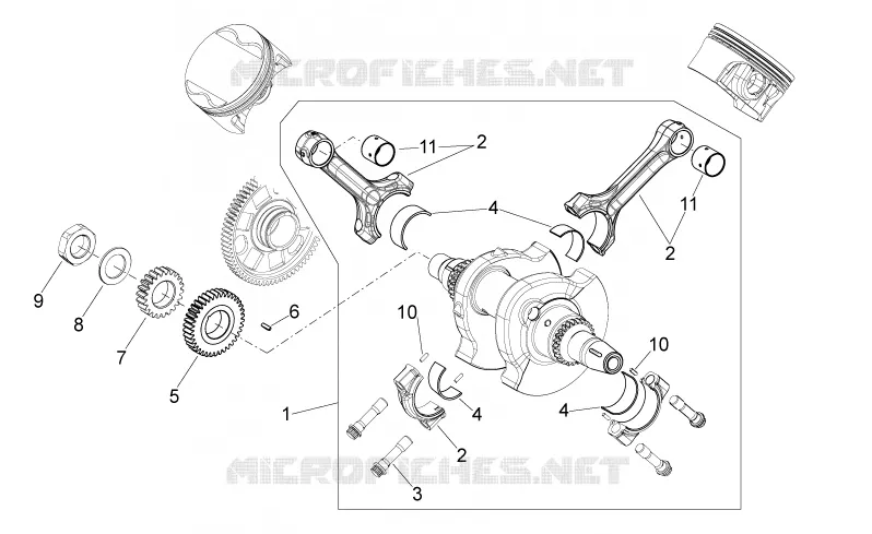 Drive shaft Aprilia APRILIA-MOTORCYCLES 750 SHIVER 2011  Shiver