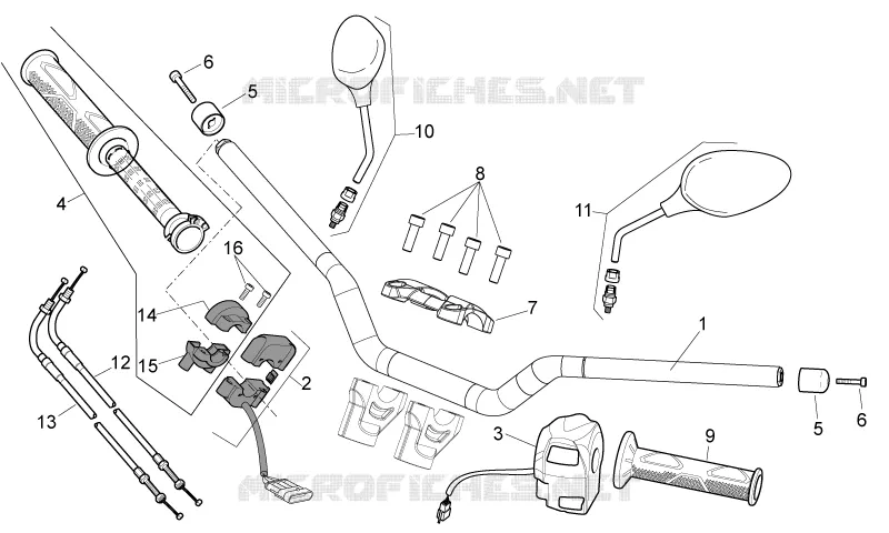 Handlebar - Controls Aprilia APRILIA-MOTORCYCLES 750 SHIVER 2011  Shiver