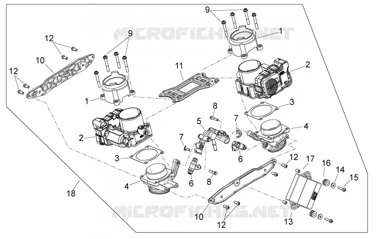 Throttle body Aprilia APRILIA-MOTORCYCLES 750 SHIVER 2013  Shiver