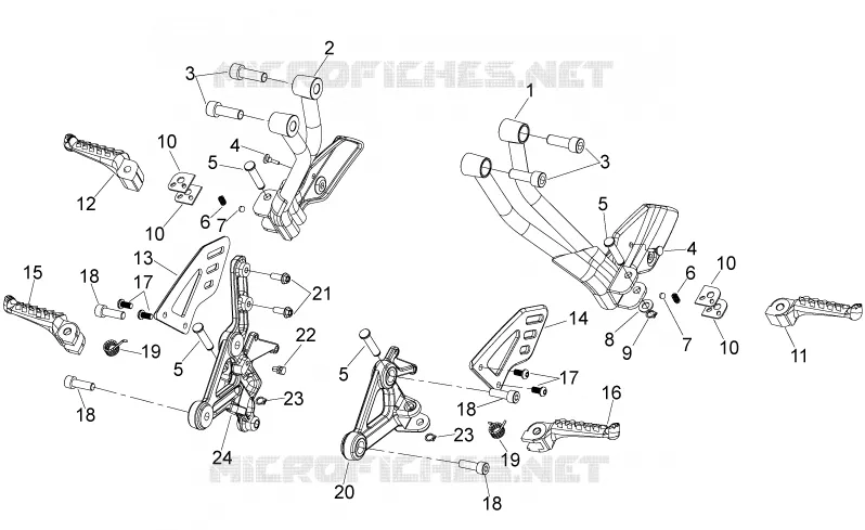 Foot rests Aprilia APRILIA-MOTORCYCLES 750 SHIVER 2015  Shiver