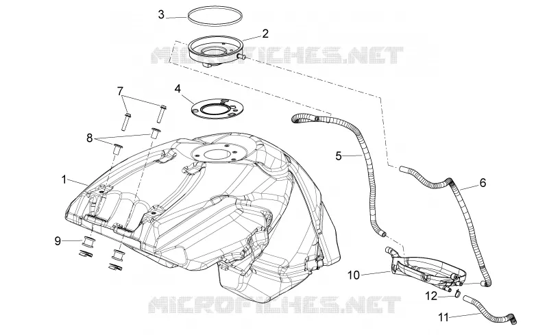 Fuel tank Aprilia APRILIA-MOTORCYCLES 750 SHIVER 2014  Shiver