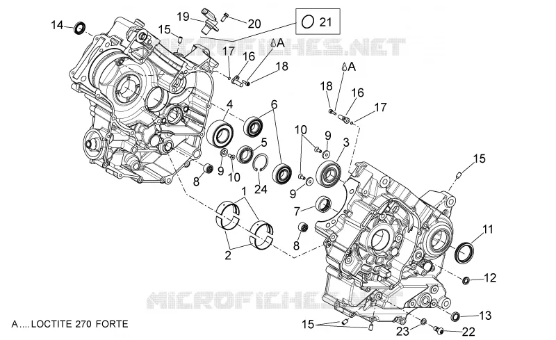 Crankcases II Aprilia APRILIA-MOTORCYCLES 750 SHIVER 2009  Shiver GT