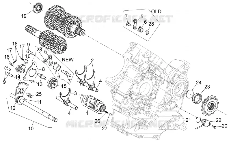 Gear box selector Aprilia APRILIA-MOTORCYCLES 750 SHIVER 2009  Shiver GT