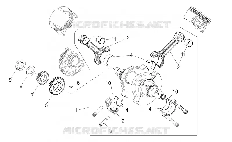 Drive shaft Aprilia APRILIA-MOTORCYCLES 750 SHIVER 2011  Shiver
