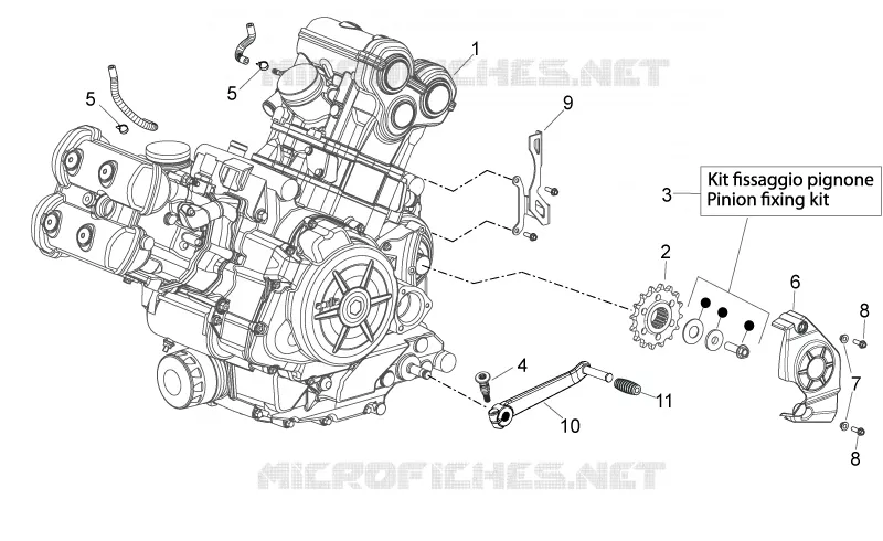 Engine Aprilia APRILIA-MOTORCYCLES 750 SHIVER 2011  Shiver