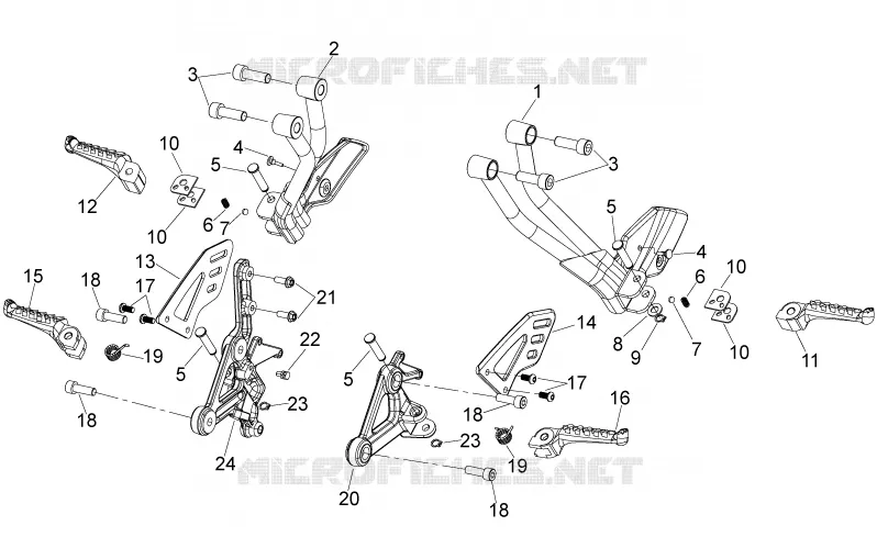 Foot rests Aprilia APRILIA-MOTORCYCLES 750 SHIVER 2011  Shiver