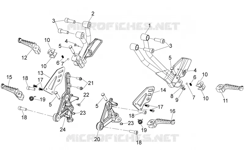 Foot rests Aprilia APRILIA-MOTORCYCLES 750 SHIVER 2016  Shiver