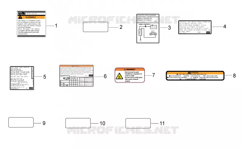 Technical decals Aprilia APRILIA-MOTORCYCLES 750 SHIVER 2016  Shiver
