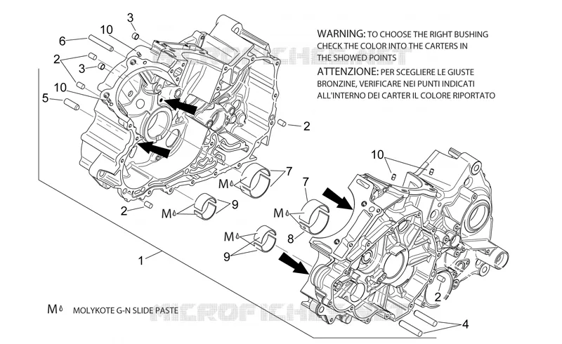 Crankcases I Aprilia APRILIA-MOTORCYCLES 1000 SL-FALCO 2002  SL Falco