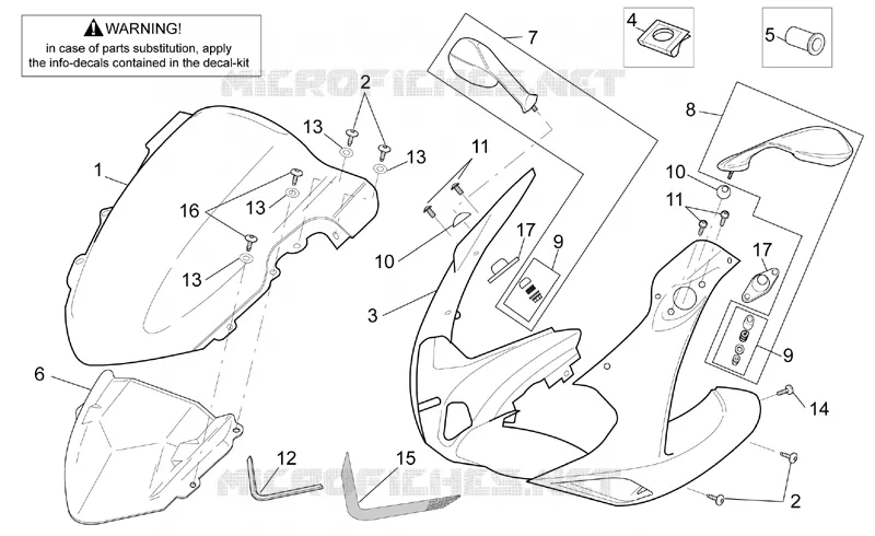 Front body - Front fairing Aprilia APRILIA-MOTORCYCLES 1000 SL-FALCO 2001  SL Falco