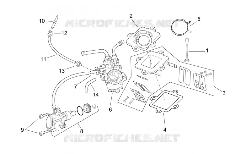 Carburettor  - oil pump assy. Aprilia APRILIA-SCOOTER 50 SONIC 2000  Sonic H2O