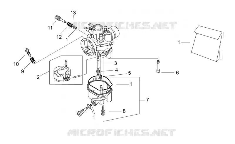 Carburettor II Aprilia APRILIA-SCOOTER 50 SONIC 1998  Sonic H2O