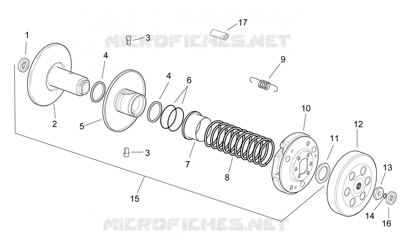 Clutch Aprilia APRILIA-SCOOTER 50 SONIC 2003  Sonic H2O