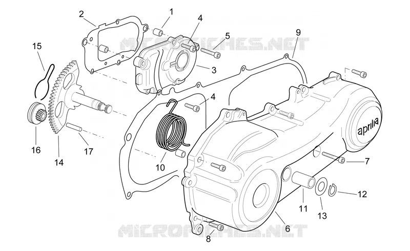Covers - kick starter Aprilia APRILIA-SCOOTER 50 SONIC 2004  Sonic H2O