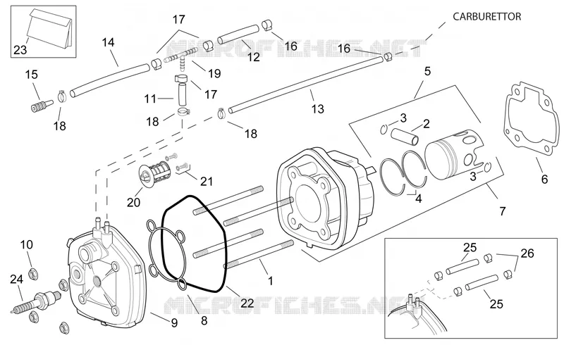 Cylinder head Aprilia APRILIA-SCOOTER 50 SONIC 2001  Sonic H2O
