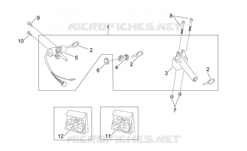 Decal - Lock hardware kit Aprilia APRILIA-SCOOTER 50 SONIC 2002  Sonic H2O