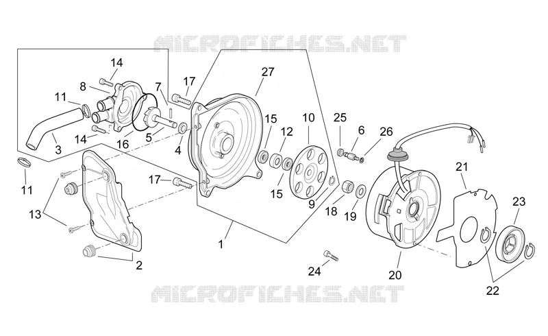 Flywheel - Water pump Aprilia APRILIA-SCOOTER 50 SONIC 2005  Sonic H2O