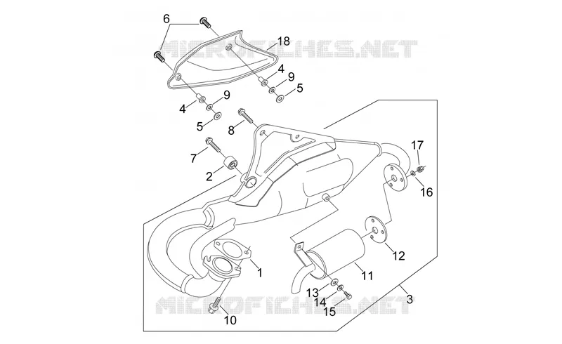 Normal exhaust unit Aprilia APRILIA-SCOOTER 50 SONIC 2007  Sonic H2O