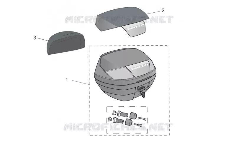 Acc. - Top/cases I Aprilia APRILIA-SCOOTER 250 SPORT-CITY 2008  Sport City E3
