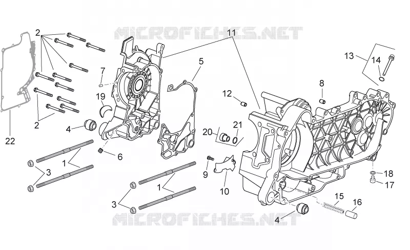 Crankcase Aprilia APRILIA-SCOOTER 200 SPORT-CITY 2006  Sport City E3