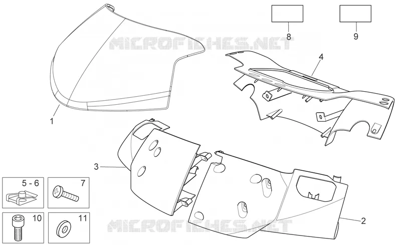 Front body - Front fairing Aprilia APRILIA-SCOOTER 250 SPORT-CITY 2006  Sport City E3