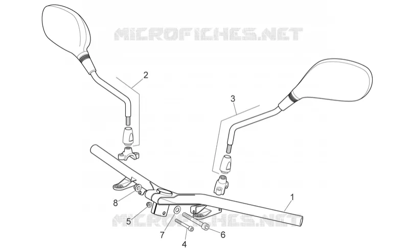Handlebar Aprilia APRILIA-SCOOTER 125 SPORT-CITY 2008  Sport City E3