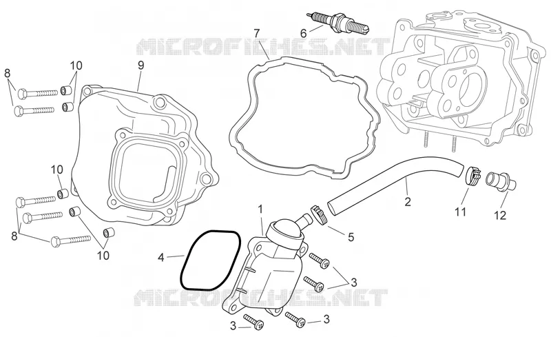 Oil breather valve Aprilia APRILIA-SCOOTER 200 SPORT-CITY 2006  Sport City E3