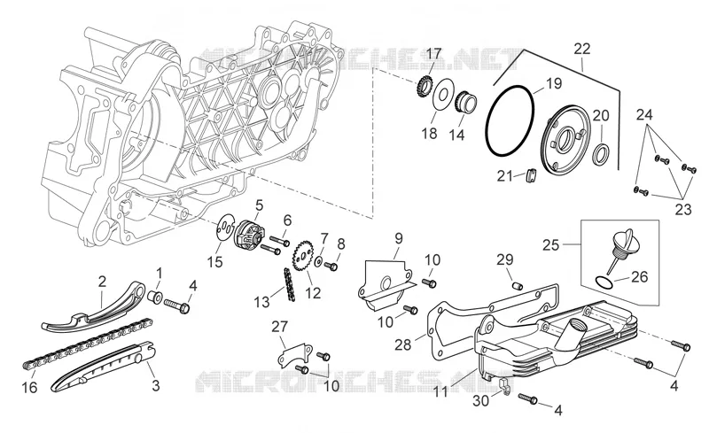 Oil pump Aprilia APRILIA-SCOOTER 125 SPORT-CITY 2006  Sport City E3