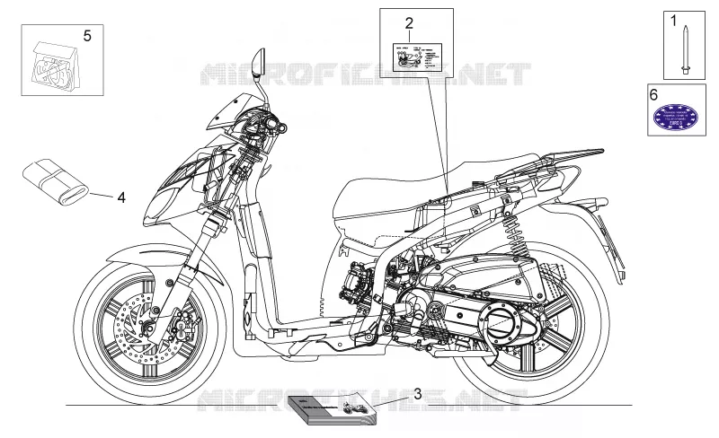 Plate set and handbooks Aprilia APRILIA-SCOOTER 250 SPORT-CITY 2008  Sport City E3
