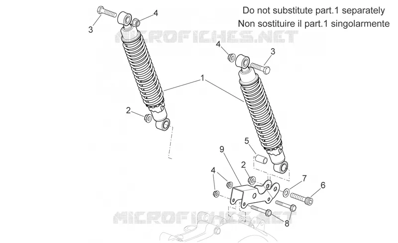 Rear shock absorber Aprilia APRILIA-SCOOTER 125 SPORT-CITY 2007  Sport City E3