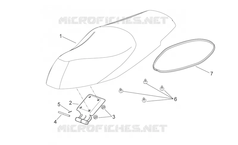 Saddle unit Aprilia APRILIA-SCOOTER 200 SPORT-CITY 2006  Sport City E3