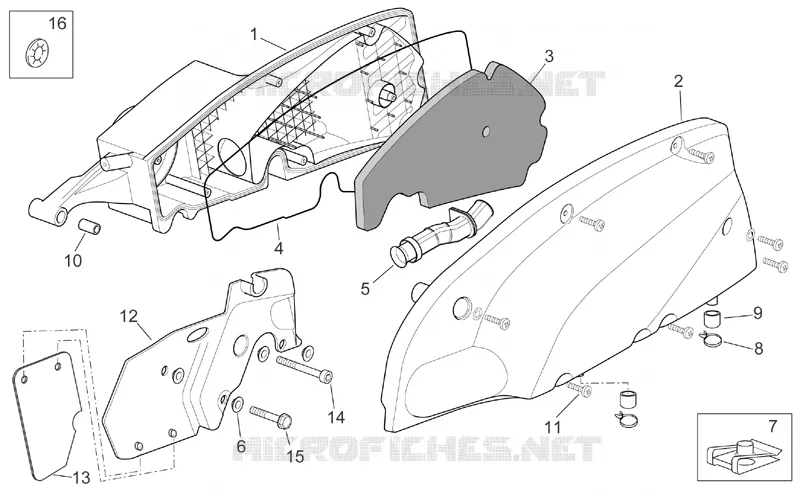 Air box Aprilia APRILIA-SCOOTER 200 SPORT-CITY 2004  Sport City E2