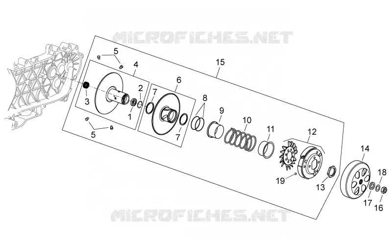 Clutch Aprilia APRILIA-SCOOTER 200 SPORT-CITY 2005  Sport City E2