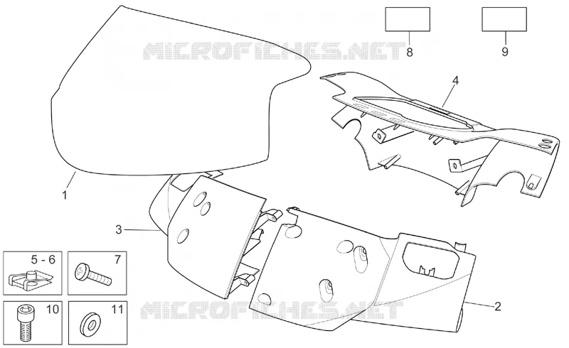Front body - Front fairing Aprilia APRILIA-SCOOTER 200 SPORT-CITY 2006  Sport City E2