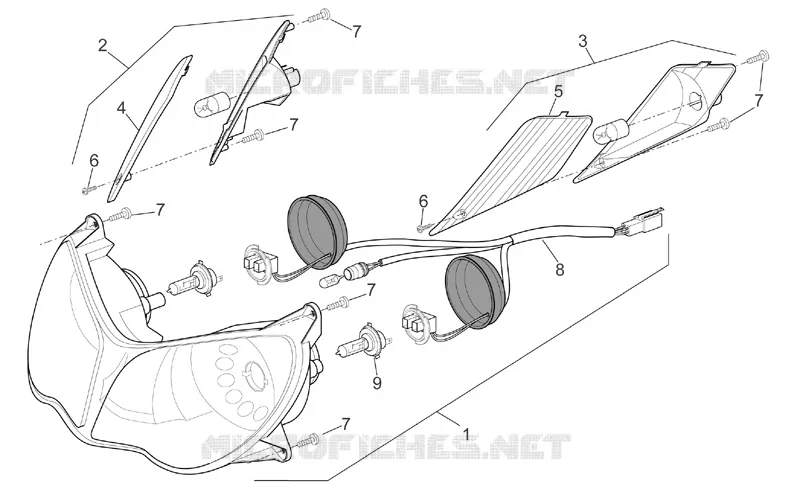 Headlight Aprilia APRILIA-SCOOTER 125 SPORT-CITY 2004  Sport City E2