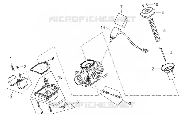 Carburettor II Aprilia APRILIA-SCOOTER 125 SPORT-CITY 2008  Sport City Cube carb E3