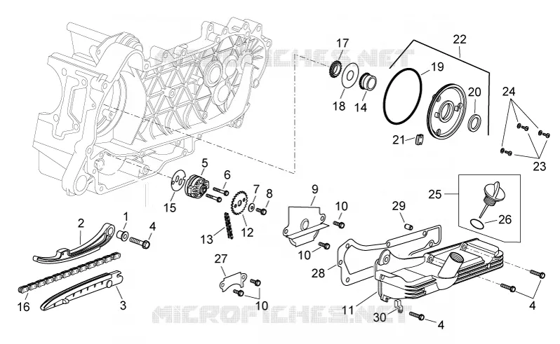 Oil pump Aprilia APRILIA-SCOOTER 200 SPORT-CITY 2009  Sport City Cube carb E3
