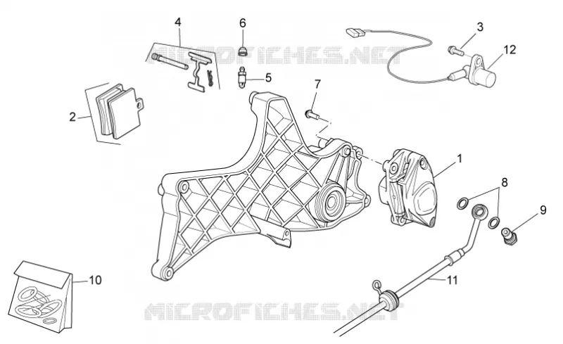 Rear caliper Aprilia APRILIA-SCOOTER 125 SPORT-CITY 2010  Sport City Cube carb E3