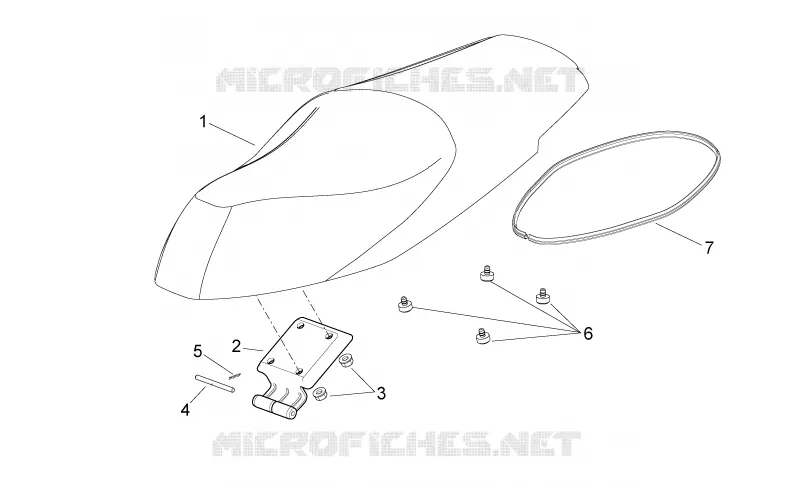 Saddle unit Aprilia APRILIA-SCOOTER 200 SPORT-CITY 2008  Sport City Cube carb E3