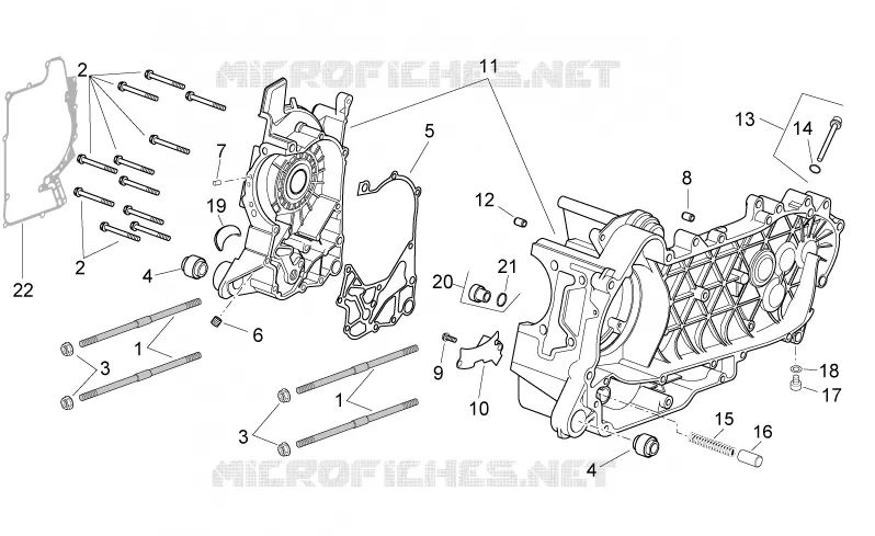 Crankcase Aprilia APRILIA-SCOOTER 300 SPORT-CITY 2012  Sport City Cube IE E3