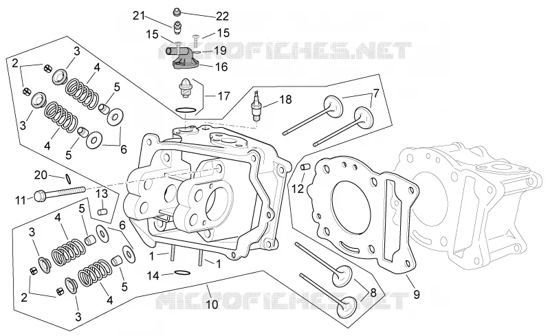 Cylinder head Aprilia APRILIA-SCOOTER 300 SPORT-CITY 2009  Sport City Cube IE E3