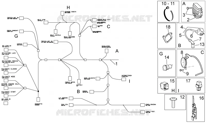 Electrical system I Aprilia APRILIA-SCOOTER 300 SPORT-CITY 2012  Sport City Cube IE E3