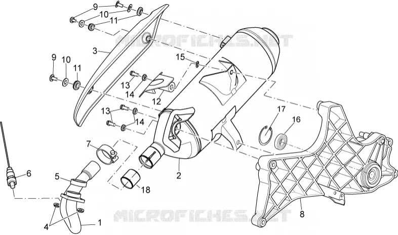 Exhaust unit Aprilia APRILIA-SCOOTER 300 SPORT-CITY 2012  Sport City Cube IE E3