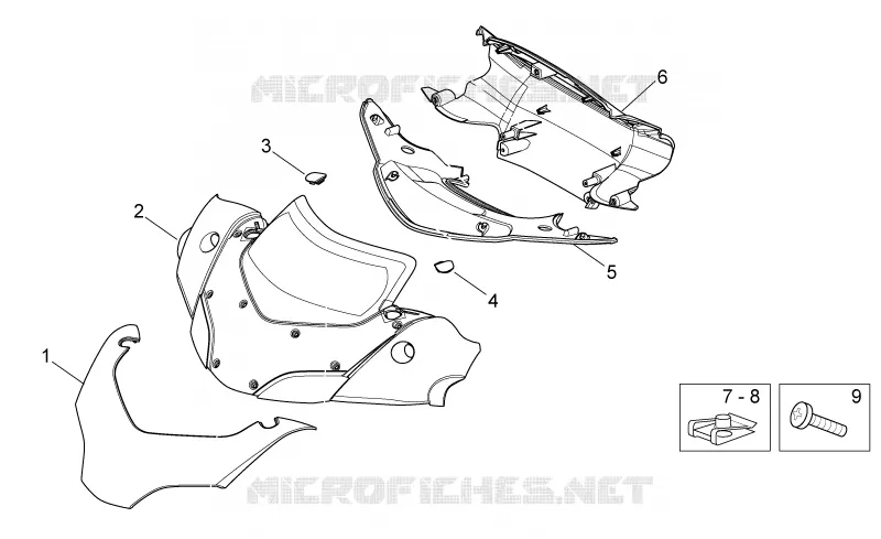 Front body - Front fairing Aprilia APRILIA-SCOOTER 250 SPORT-CITY 2010  Sport City Cube IE E3