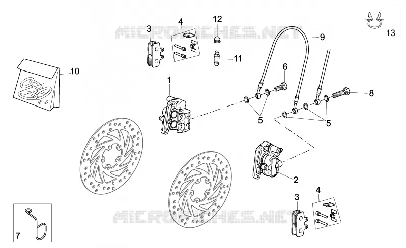 Front caliper Aprilia APRILIA-SCOOTER 300 SPORT-CITY 2010  Sport City Cube IE E3