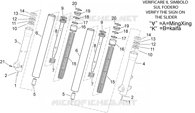 Front fork - Hubs, sleeves Aprilia APRILIA-SCOOTER 300 SPORT-CITY 2012  Sport City Cube IE E3