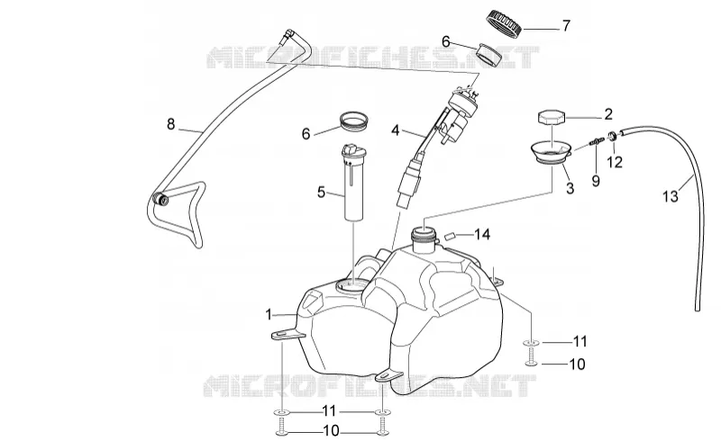 Fuel tank Aprilia APRILIA-SCOOTER 300 SPORT-CITY 2012  Sport City Cube IE E3