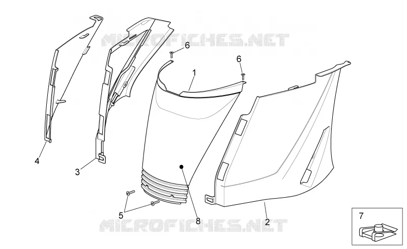 Rear body I Aprilia APRILIA-SCOOTER 300 SPORT-CITY 2011  Sport City Cube IE E3
