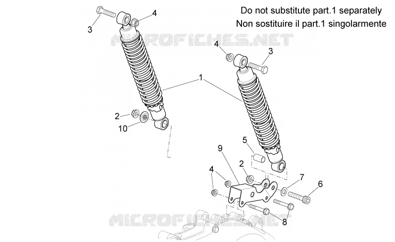Rear shock absorber Aprilia APRILIA-SCOOTER 250 SPORT-CITY 2009  Sport City Cube IE E3